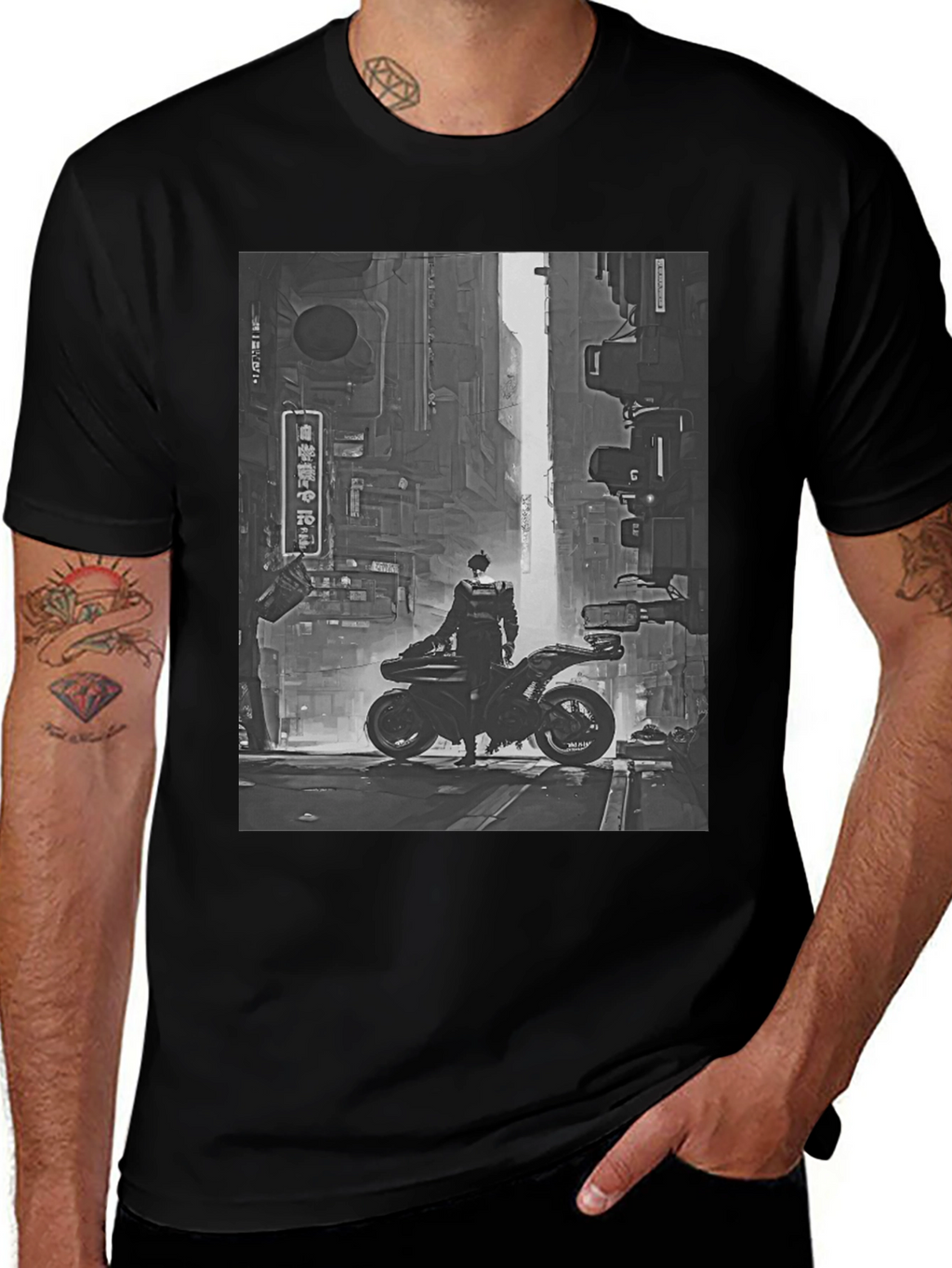 Cyberpunk Rider Graphic Tee