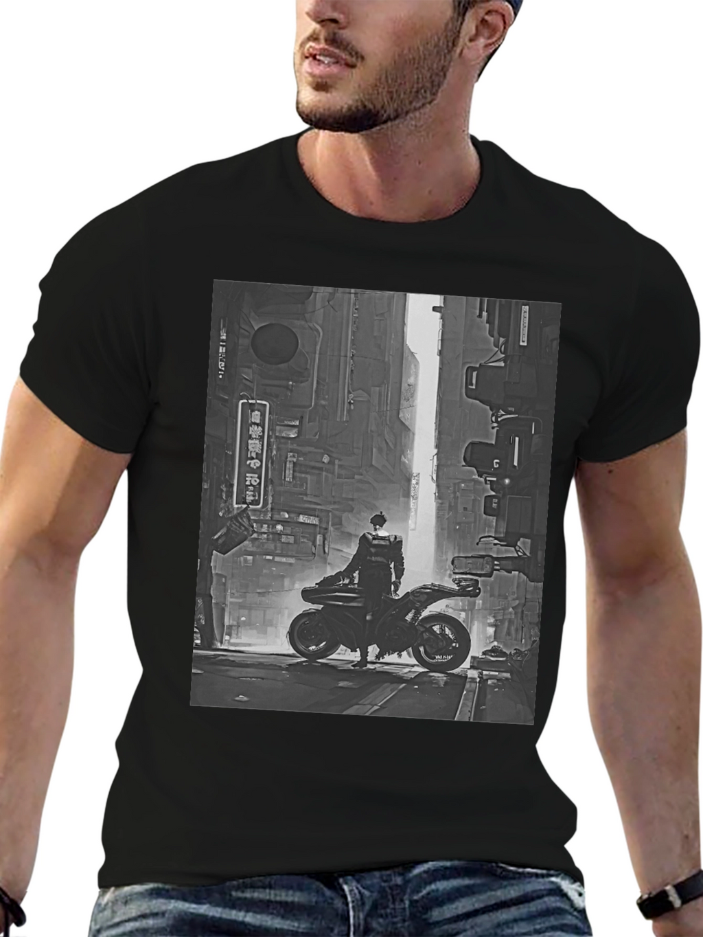 Cyberpunk Rider Graphic Tee
