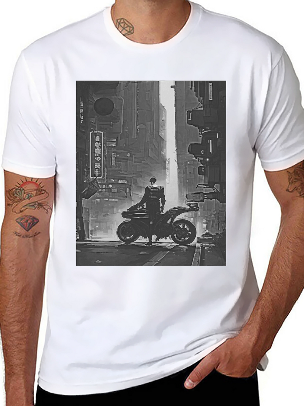 Cyberpunk Rider Graphic Tee