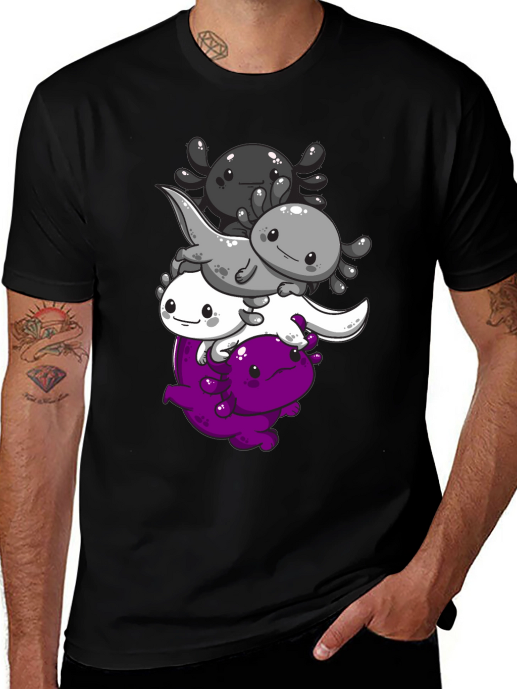 Axolotl Asexual Pride T-Shirt