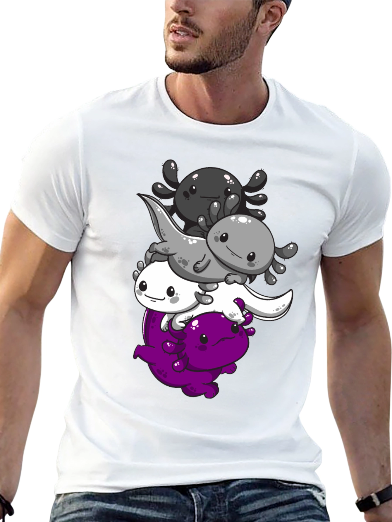 Axolotl Asexual Pride T-Shirt