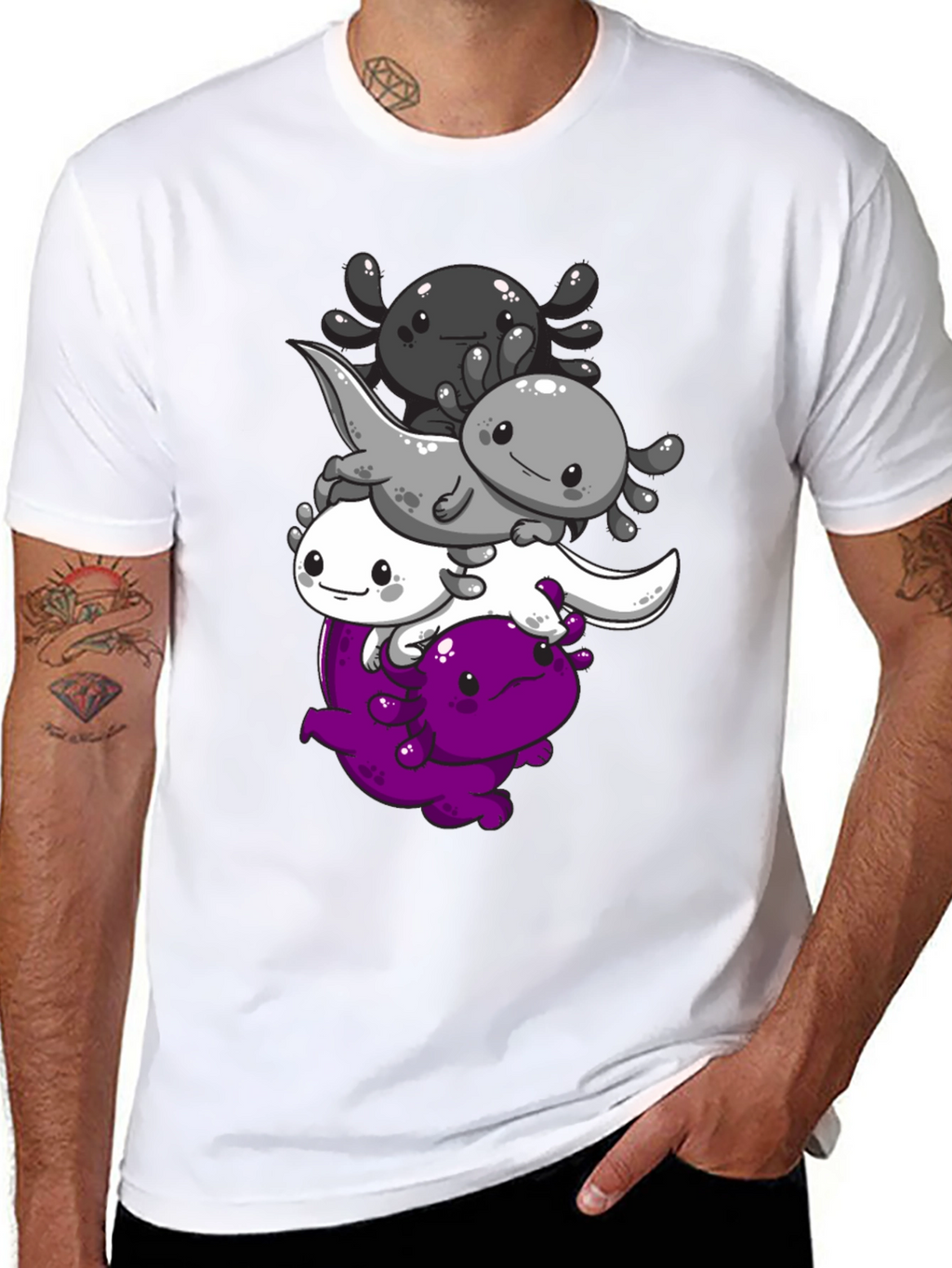 Axolotl Asexual Pride T-Shirt