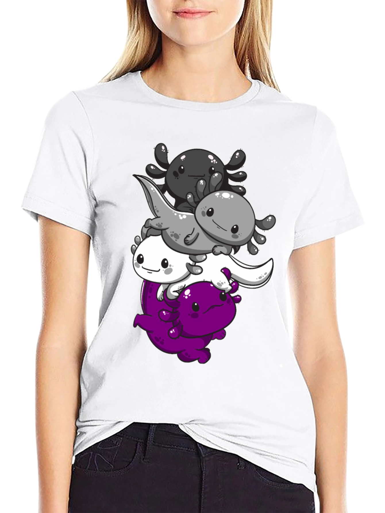 Axolotl Asexual Pride T-Shirt