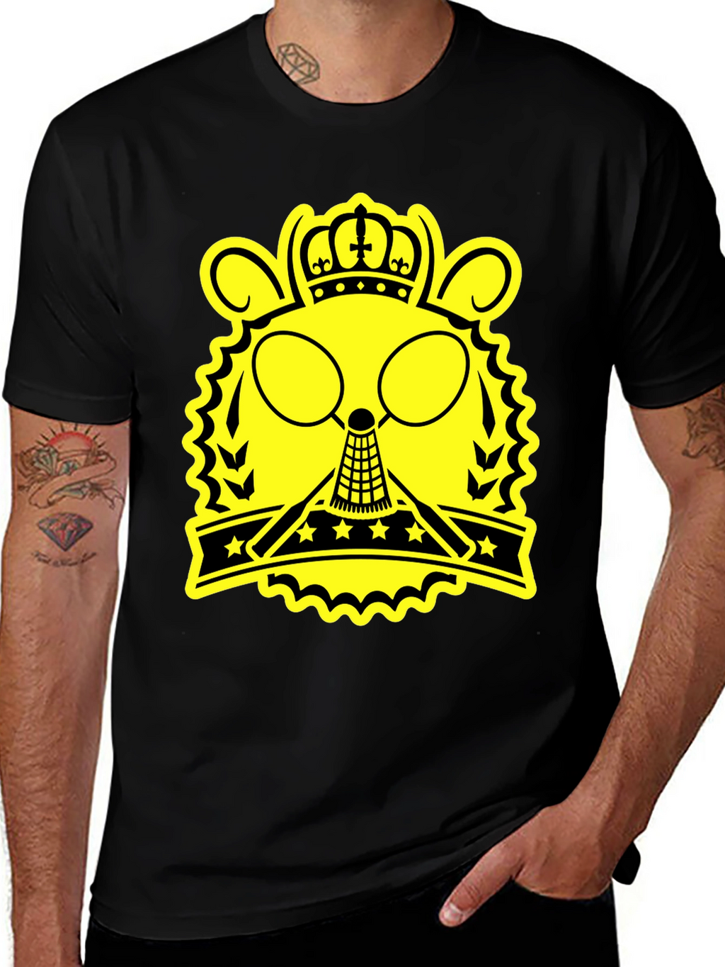 Badminton King Graphic T-Shirt - Black