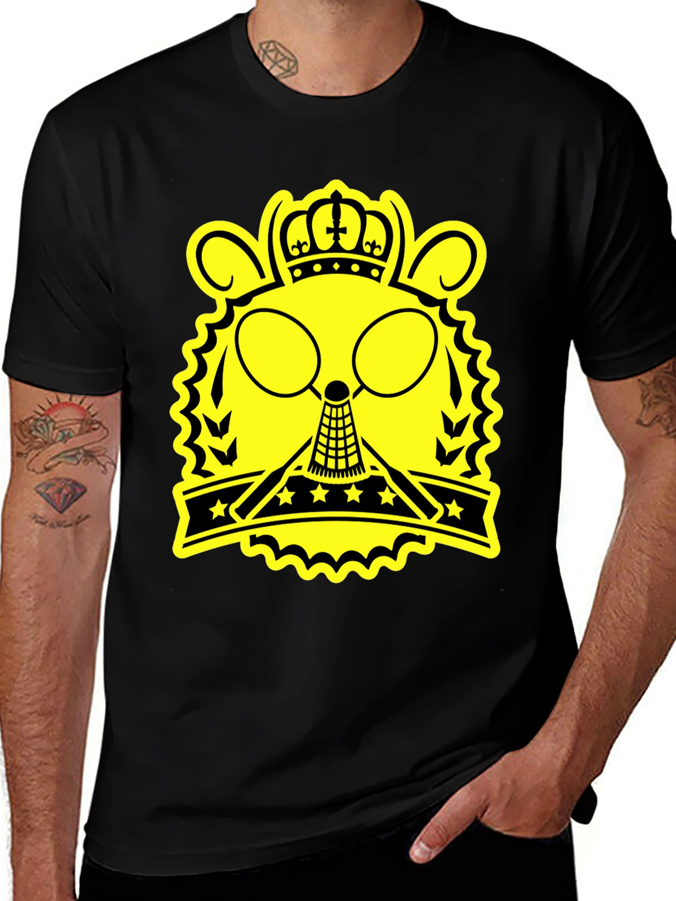 Badminton King Graphic T-Shirt - Black