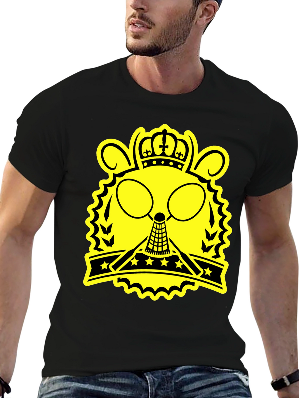 Badminton King Graphic T-Shirt - Black