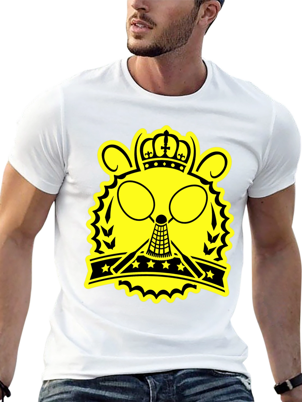 Badminton King Graphic T-Shirt - Black