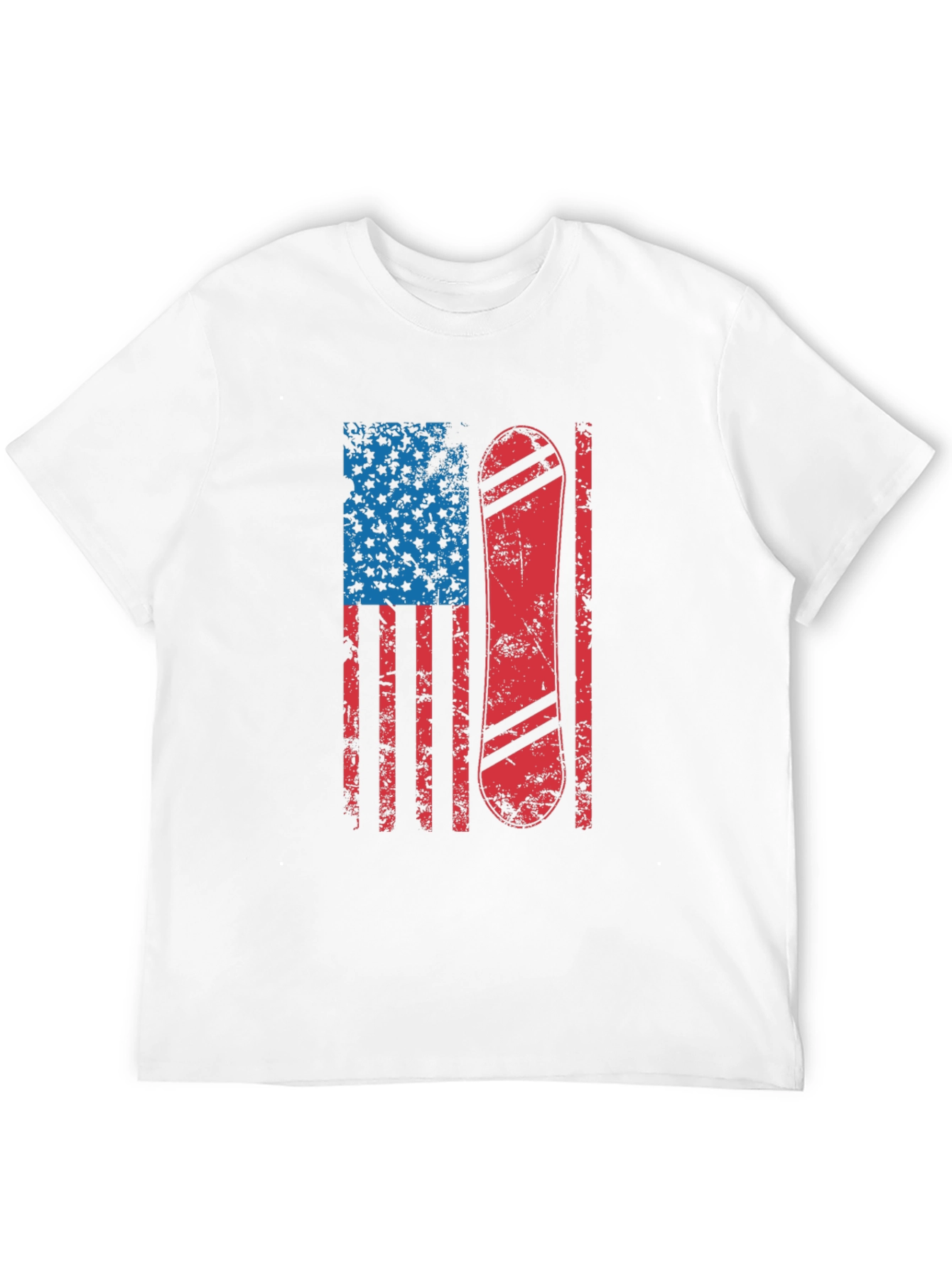 American Flag Snowboard T-Shirt