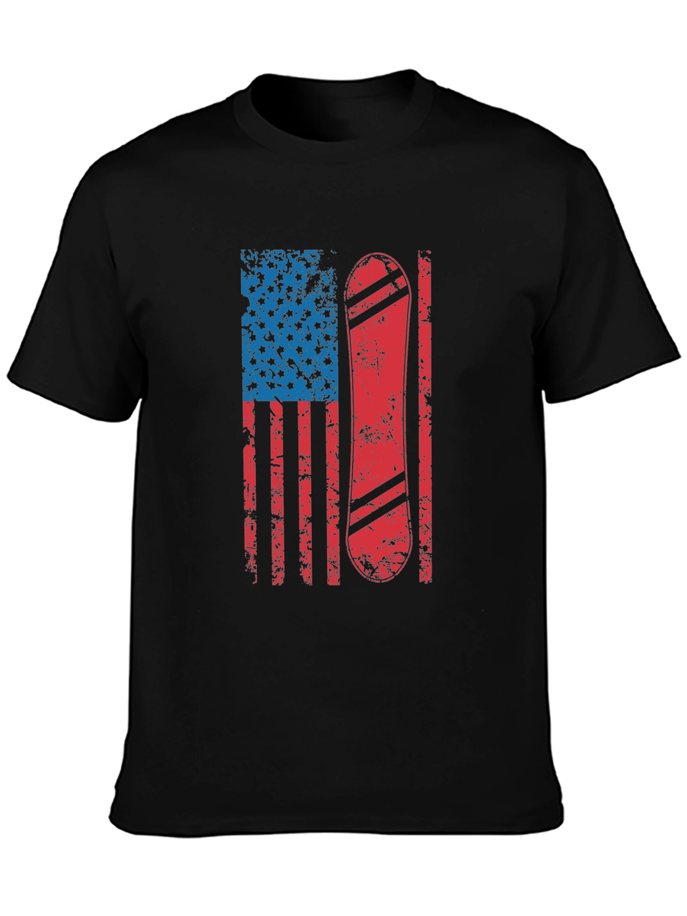 American Flag Snowboard T-Shirt
