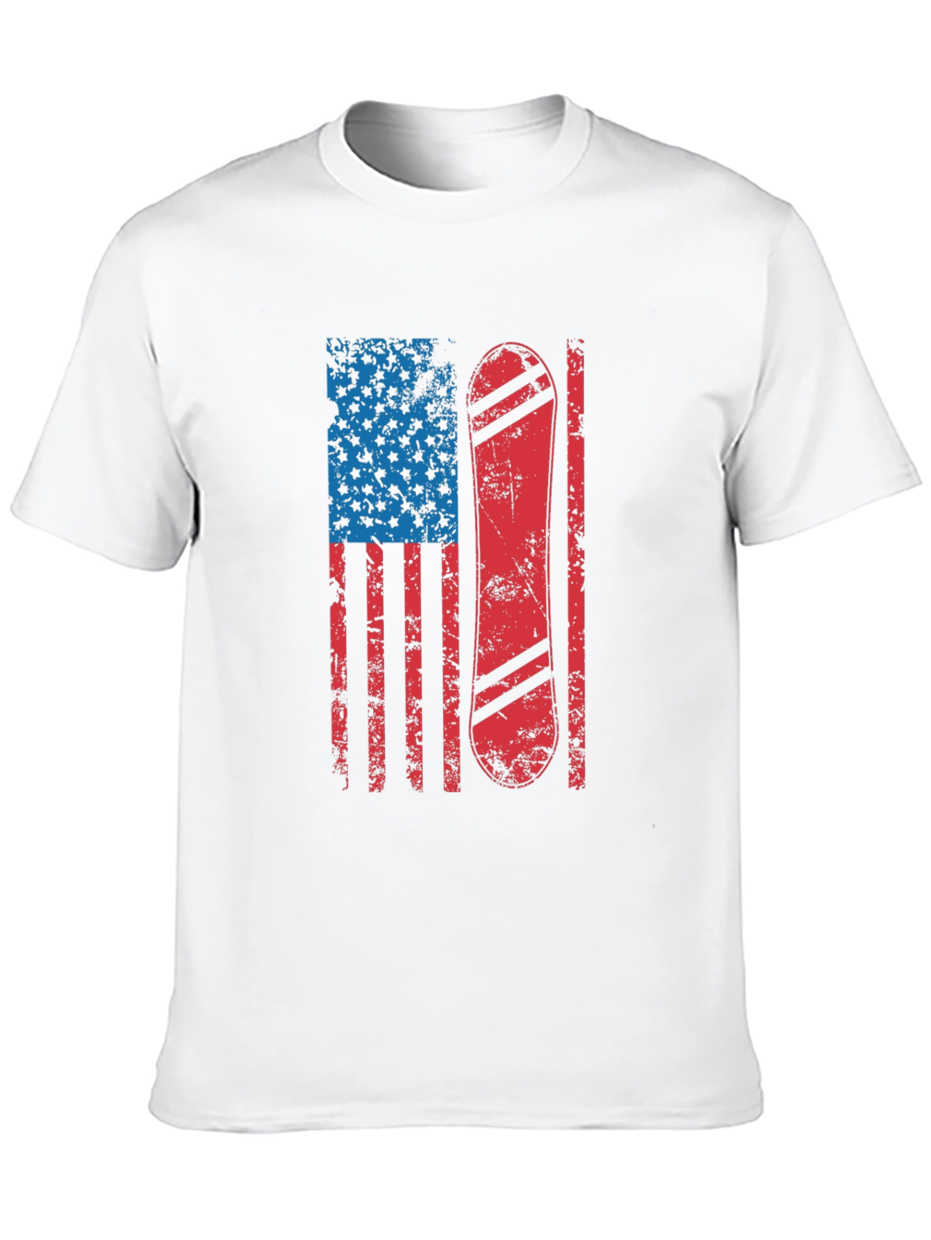 American Flag Snowboard T-Shirt