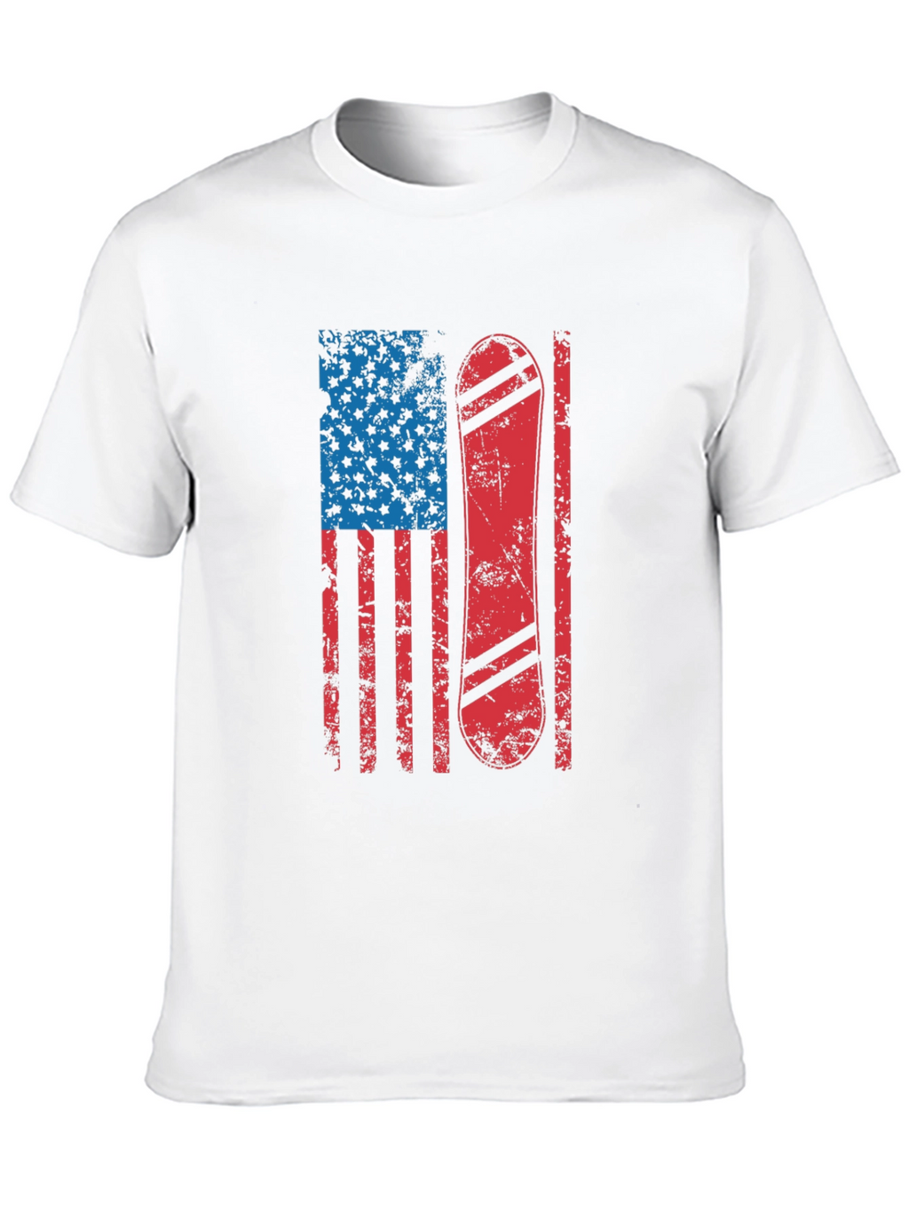 American Flag Snowboard T-Shirt