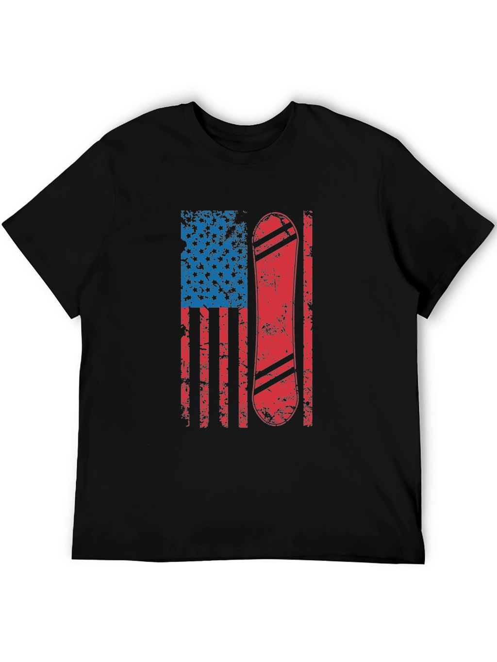 American Flag Snowboard T-Shirt