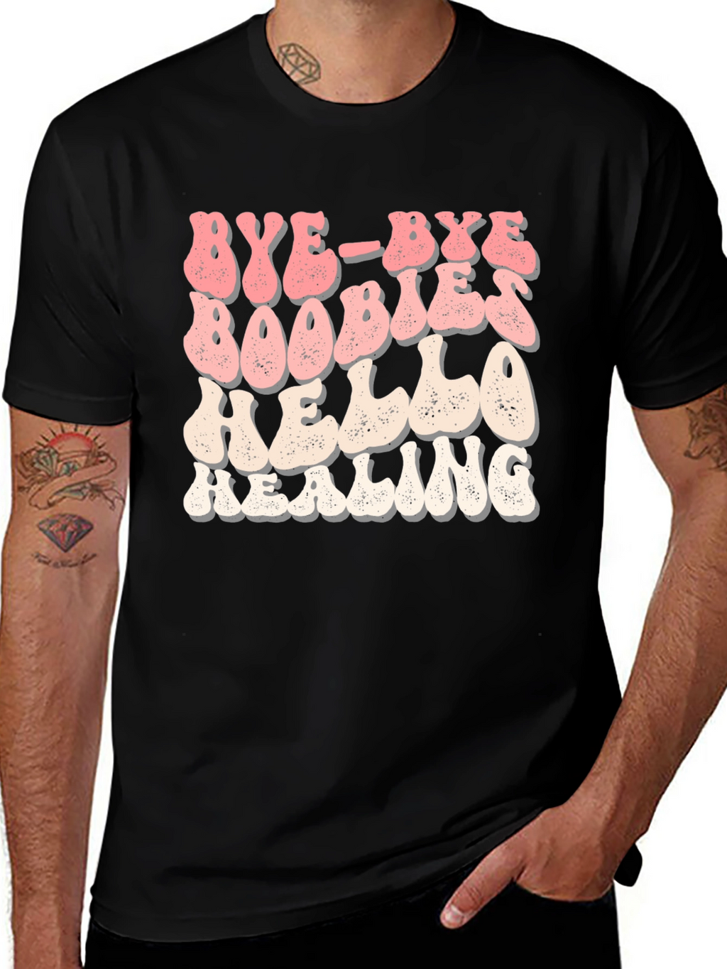 Bye Bye Boobies Hello Healing Graphic Tee