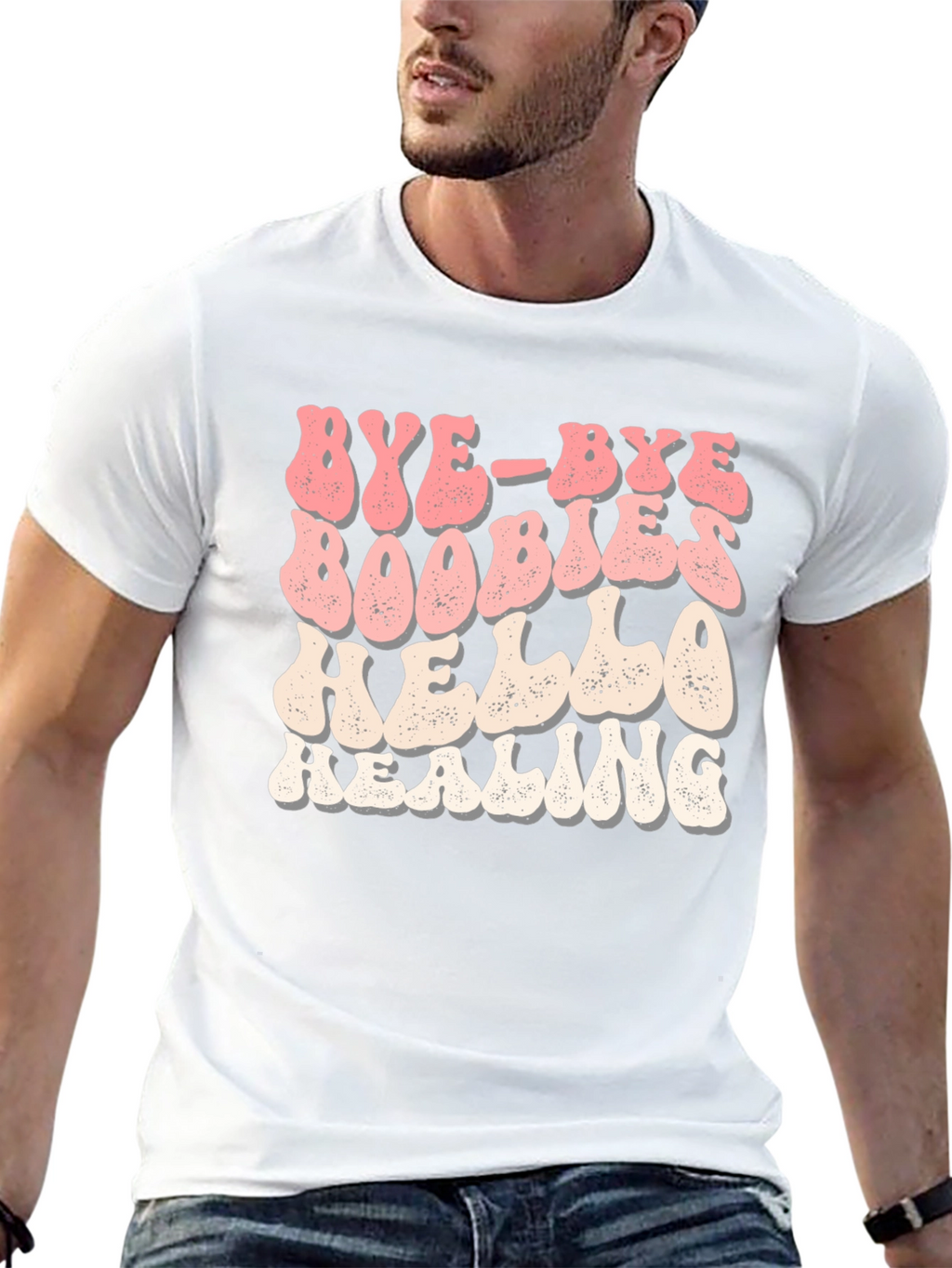 Bye Bye Boobies Hello Healing Graphic Tee