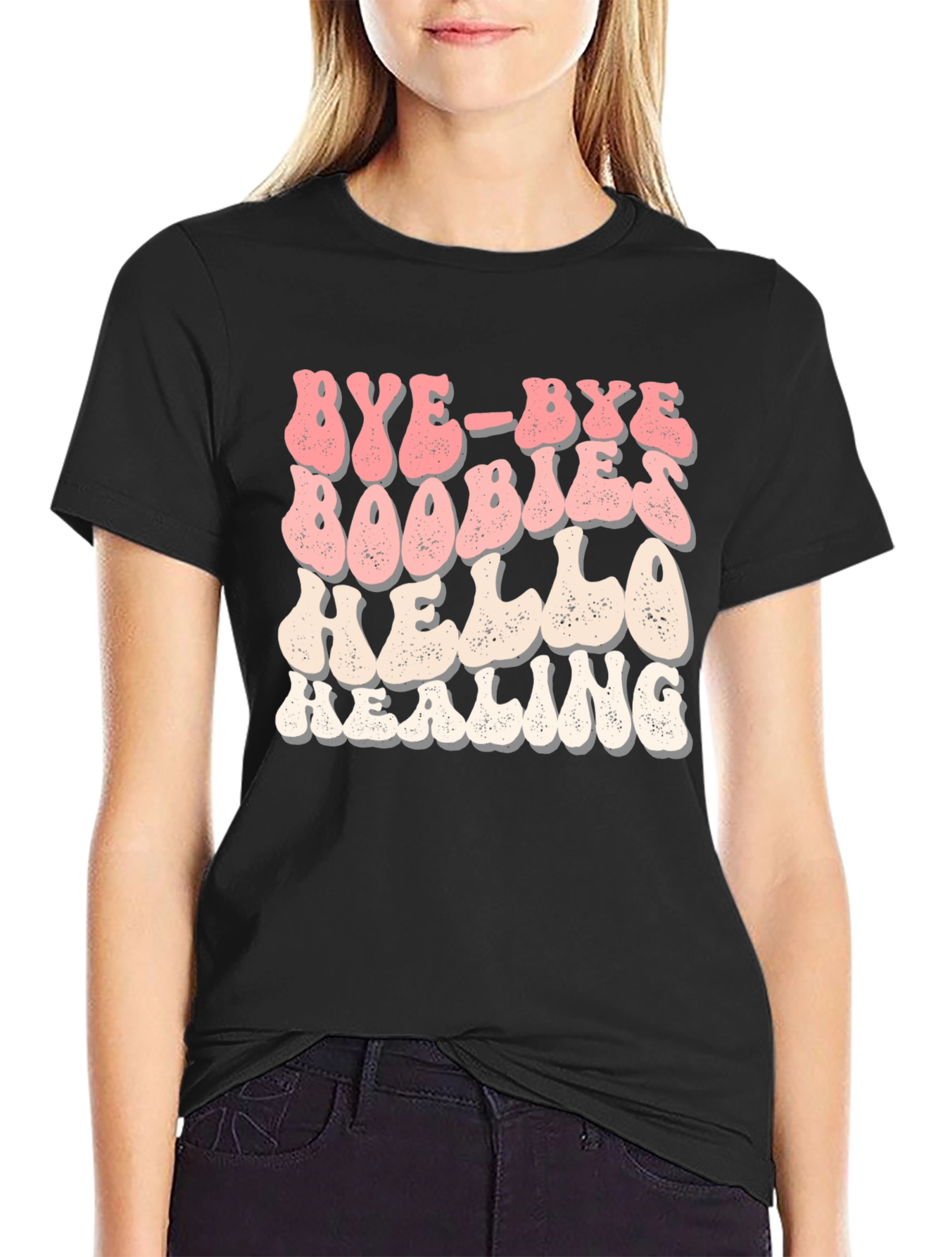 Bye Bye Boobies Hello Healing Graphic Tee