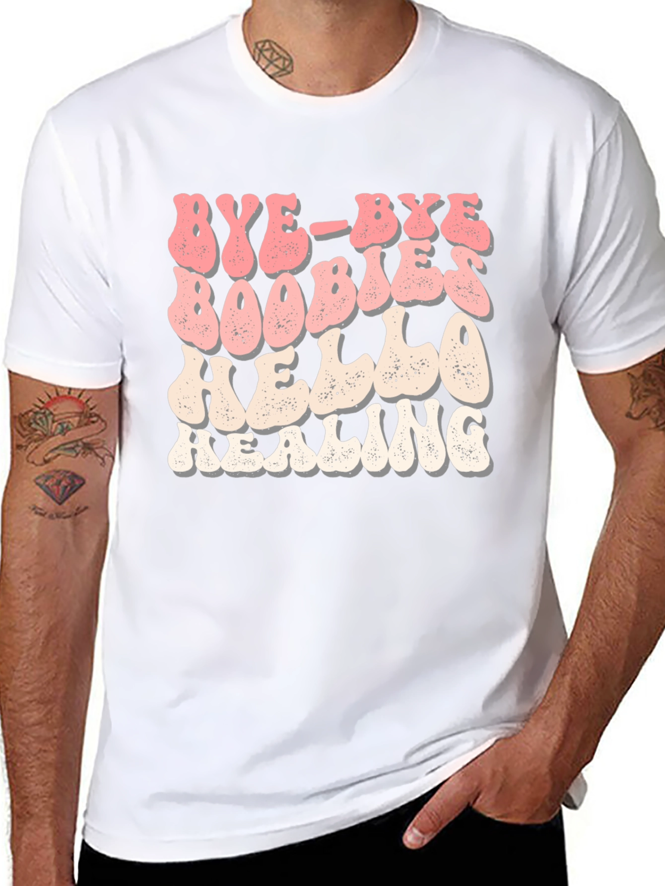 Bye Bye Boobies Hello Healing Graphic Tee