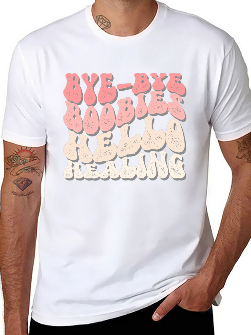 Bye Bye Boobies Hello Healing Graphic Tee