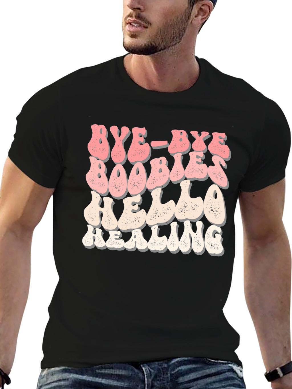 Bye Bye Boobies Hello Healing Graphic Tee