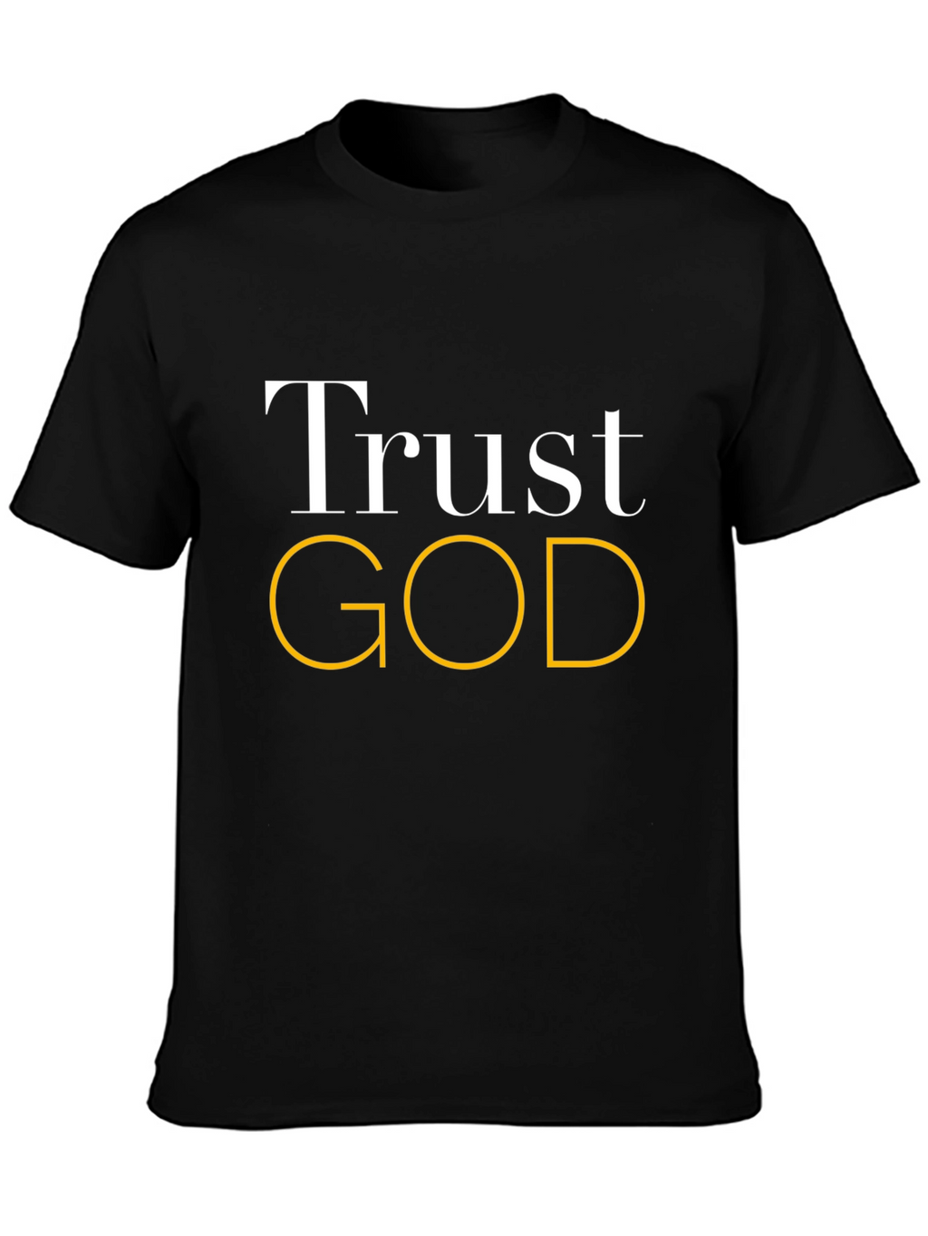 Trust God Graphic Black T-Shirt