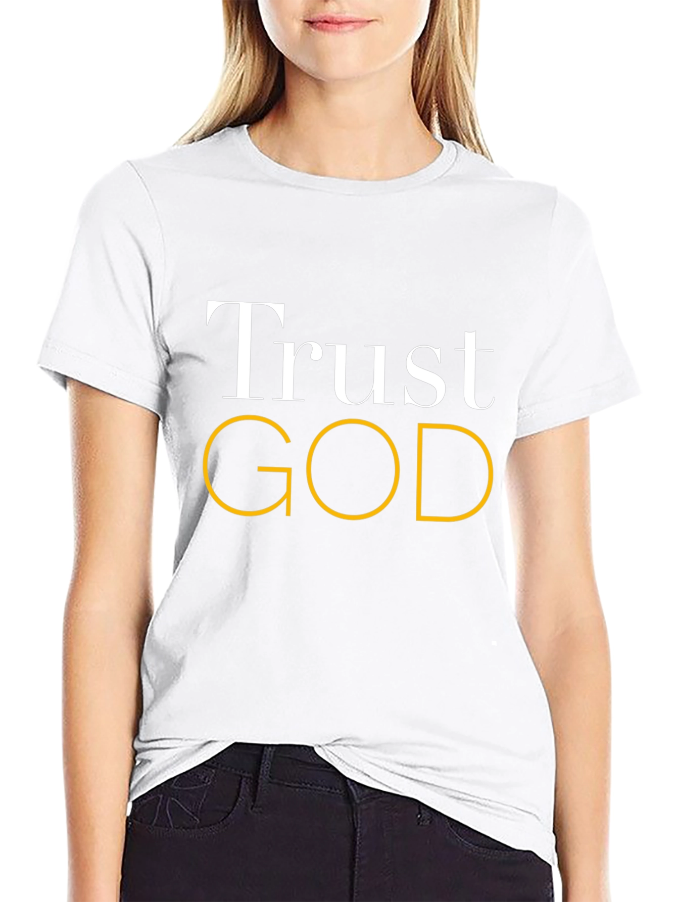 Trust God Graphic Black T-Shirt