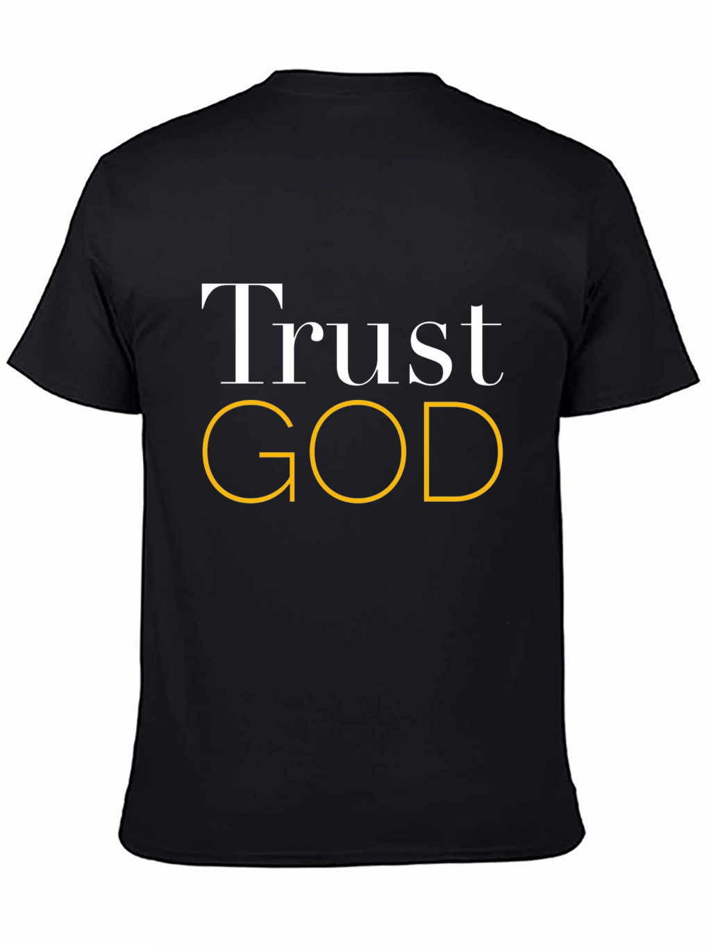 Trust God Graphic Black T-Shirt