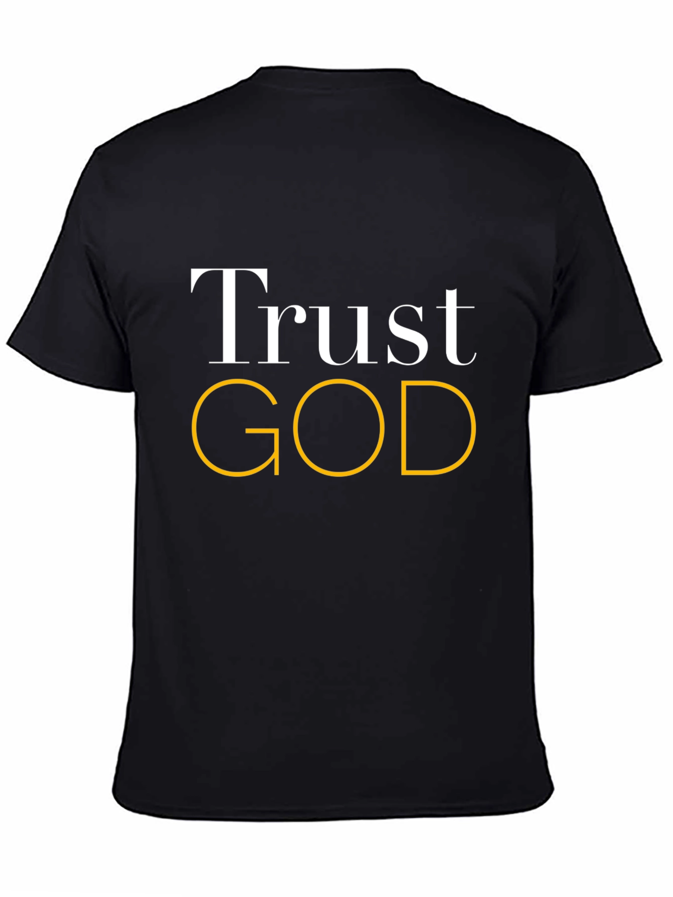 Trust God Graphic Black T-Shirt