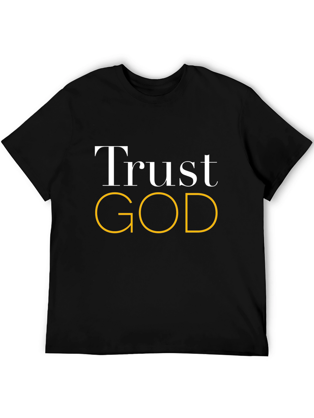 Trust God Graphic Black T-Shirt