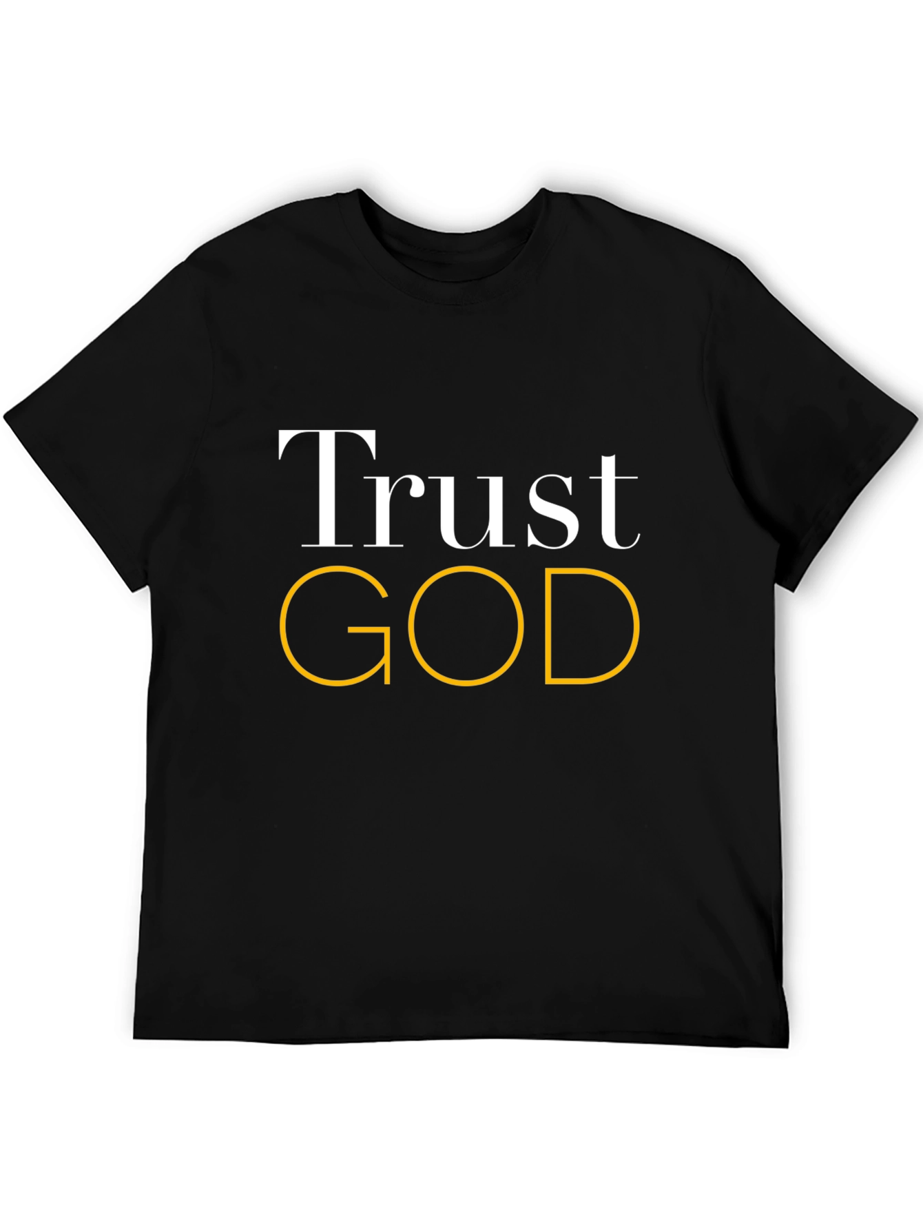 Trust God Graphic Black T-Shirt