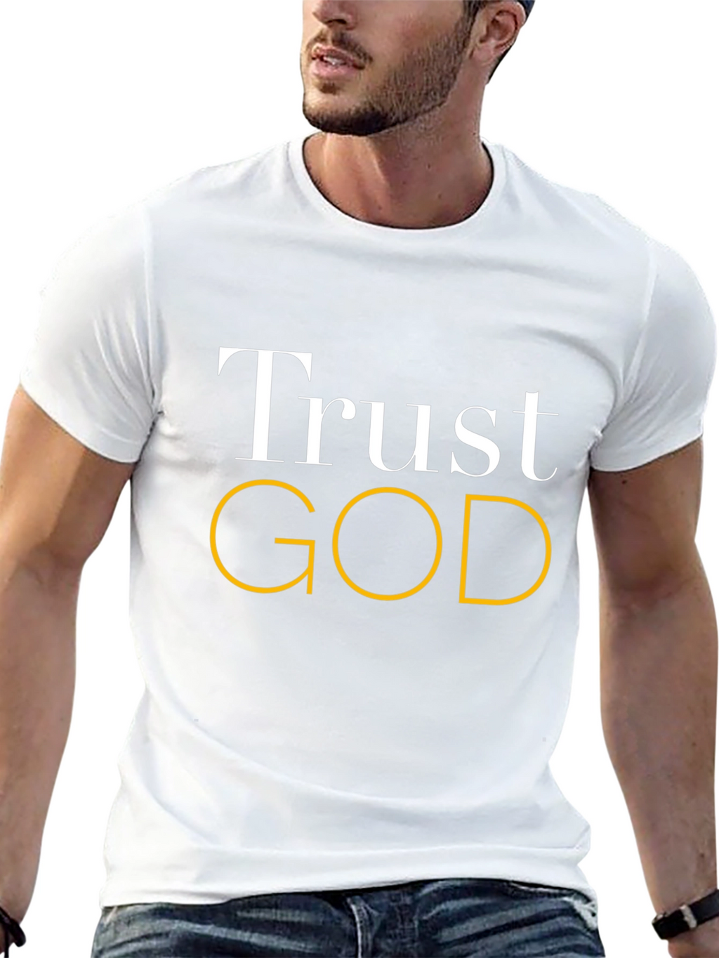 Trust God Graphic Black T-Shirt