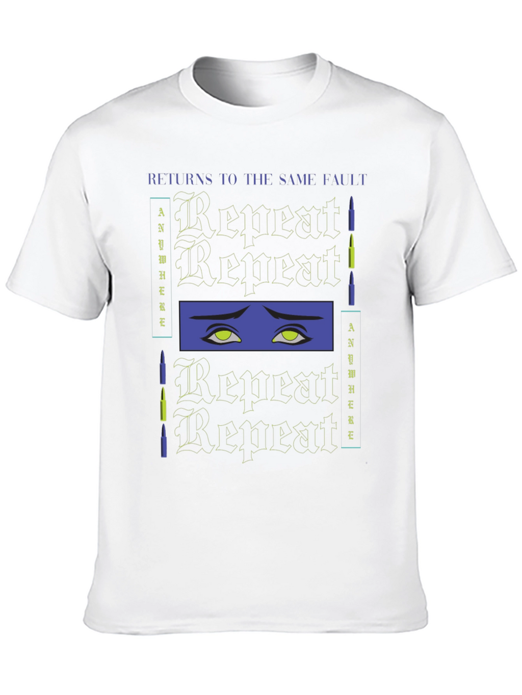 Repeat Graphic Print Black T-Shirt