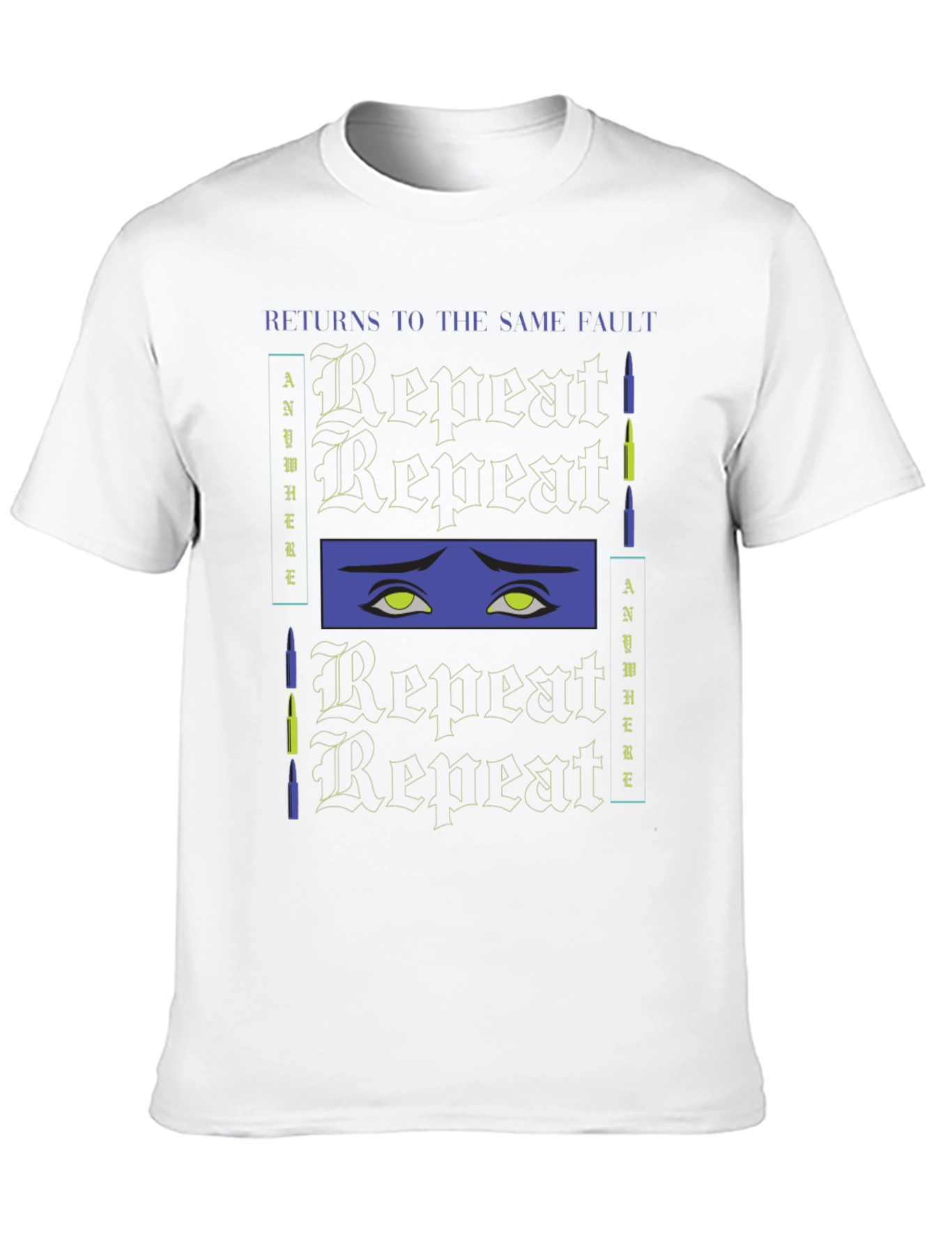 Repeat Graphic Print Black T-Shirt