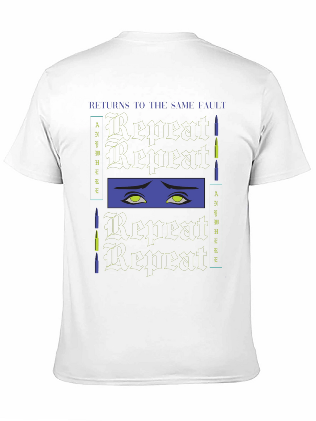 Repeat Graphic Print Black T-Shirt