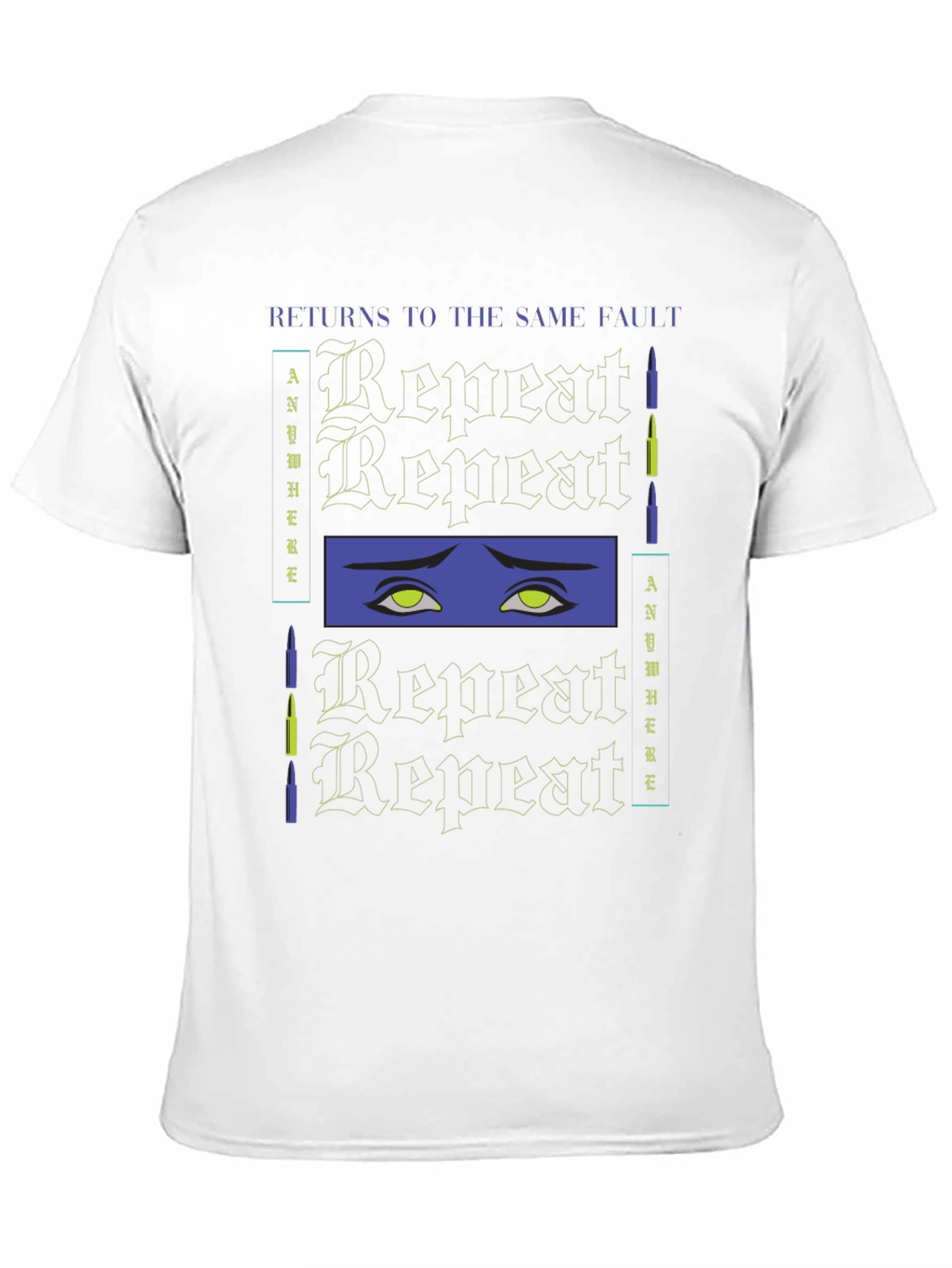 Repeat Graphic Print Black T-Shirt