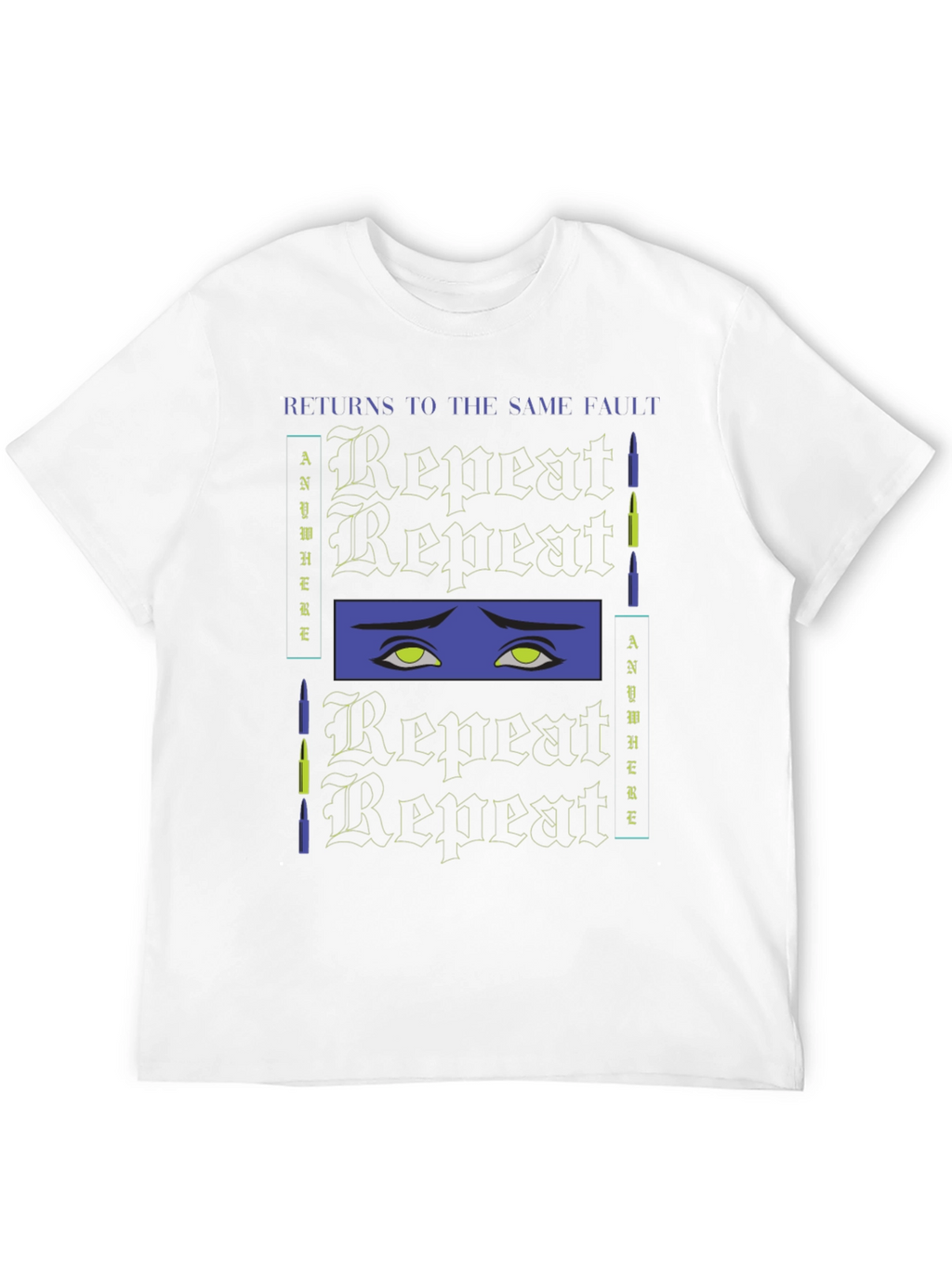 Repeat Graphic Print Black T-Shirt