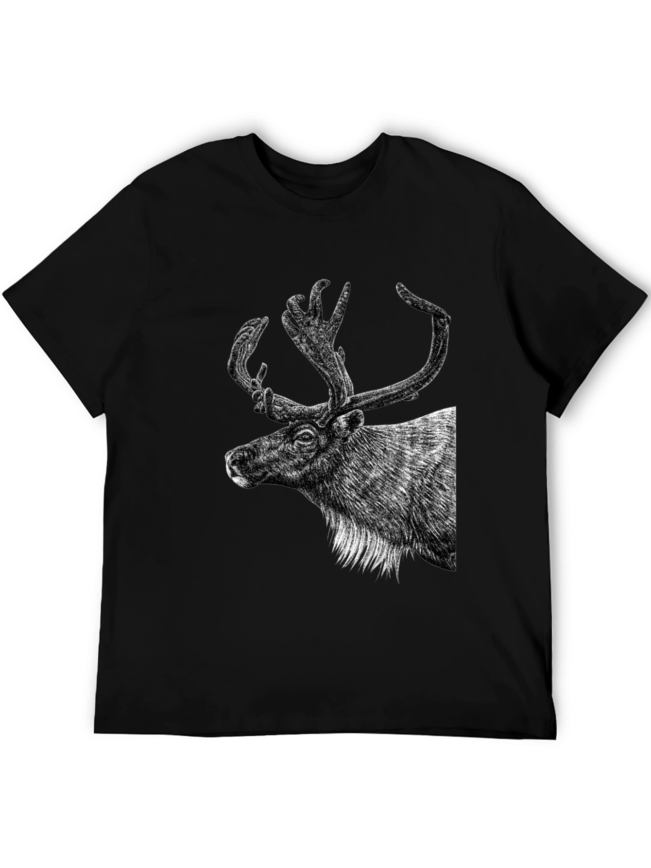 Deer Graphic Black T-Shirt