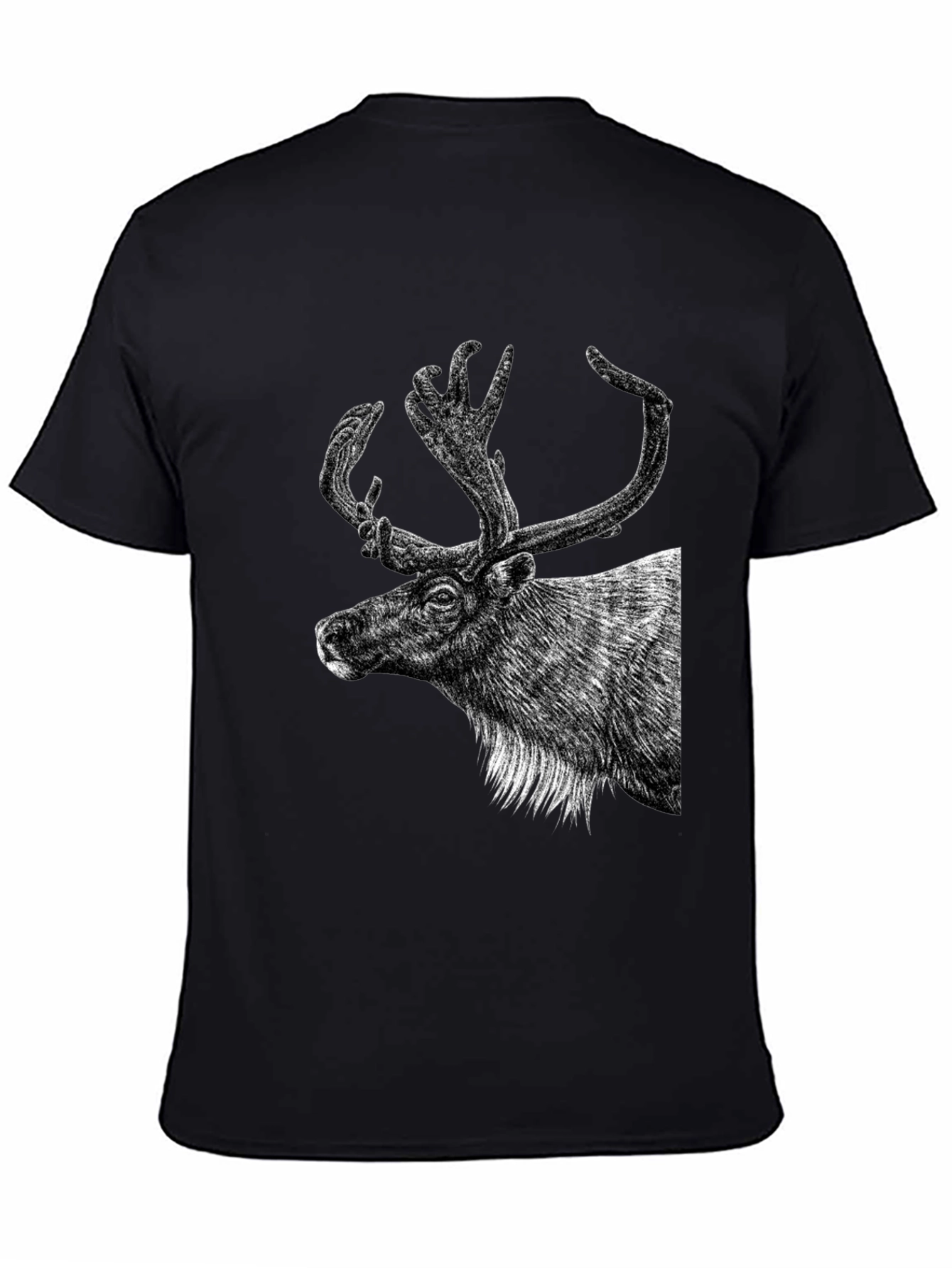 Deer Graphic Black T-Shirt