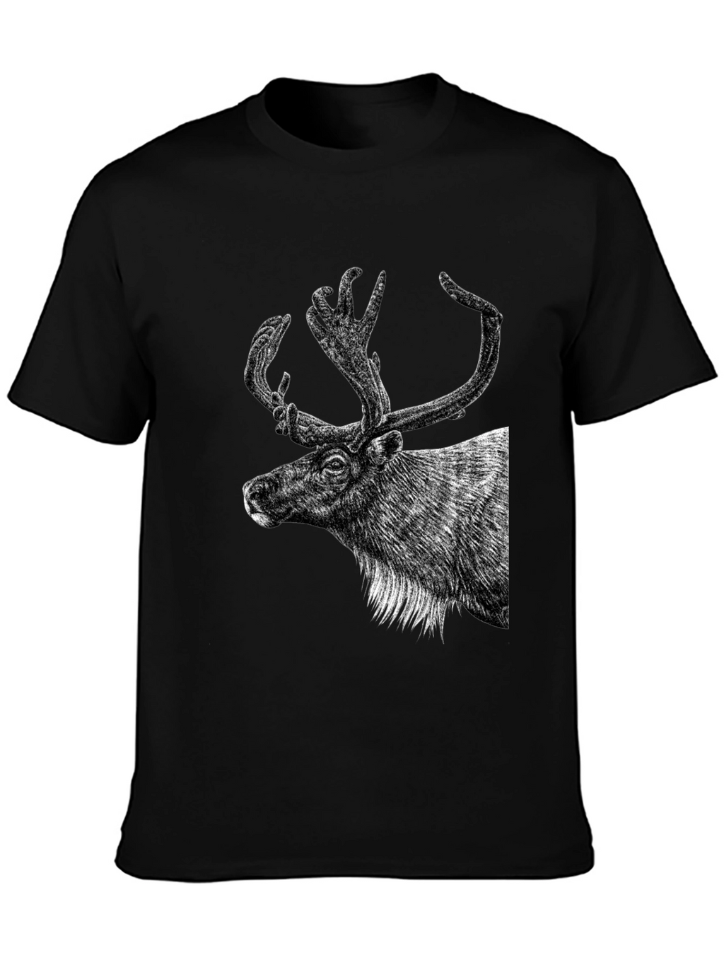 Deer Graphic Black T-Shirt