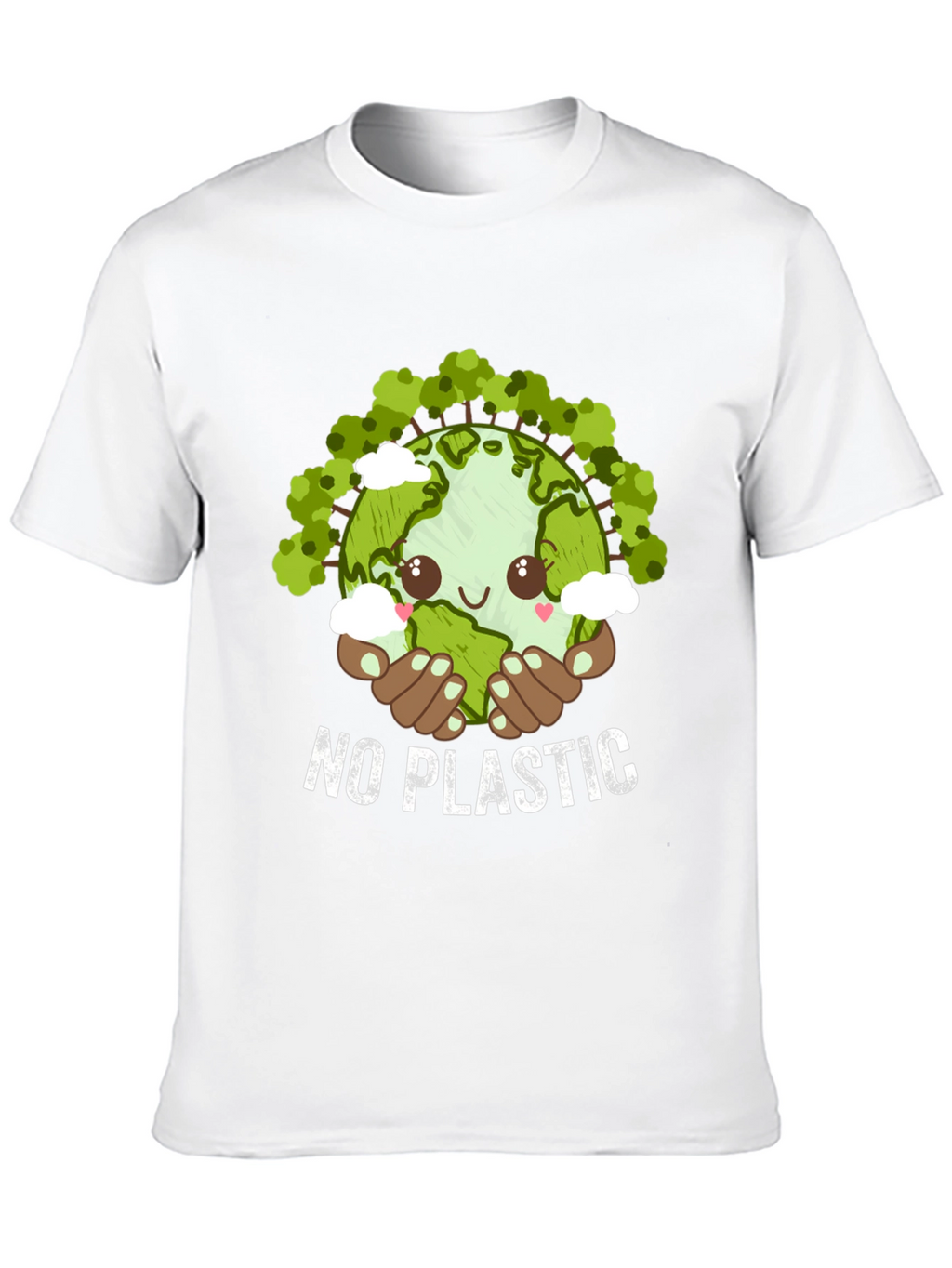 Eco-Friendly No Plastic Graphic T-Shirt