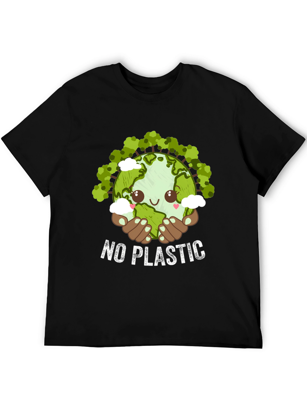 Eco-Friendly No Plastic Graphic T-Shirt