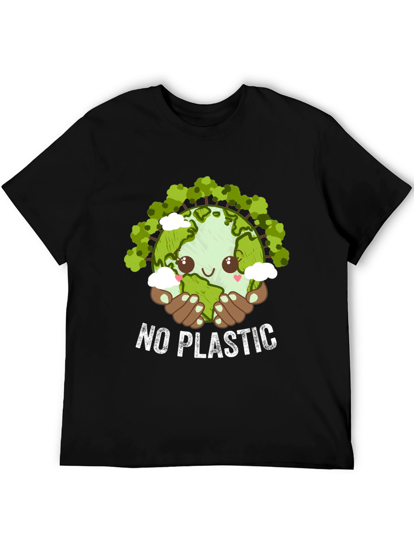 Eco-Friendly No Plastic Graphic T-Shirt