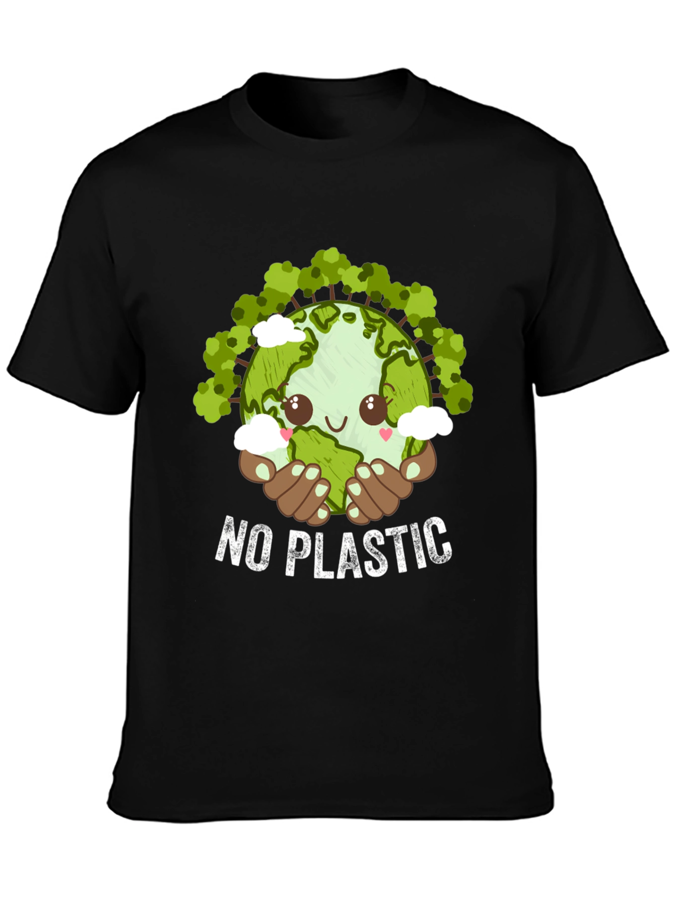 Eco-Friendly No Plastic Graphic T-Shirt