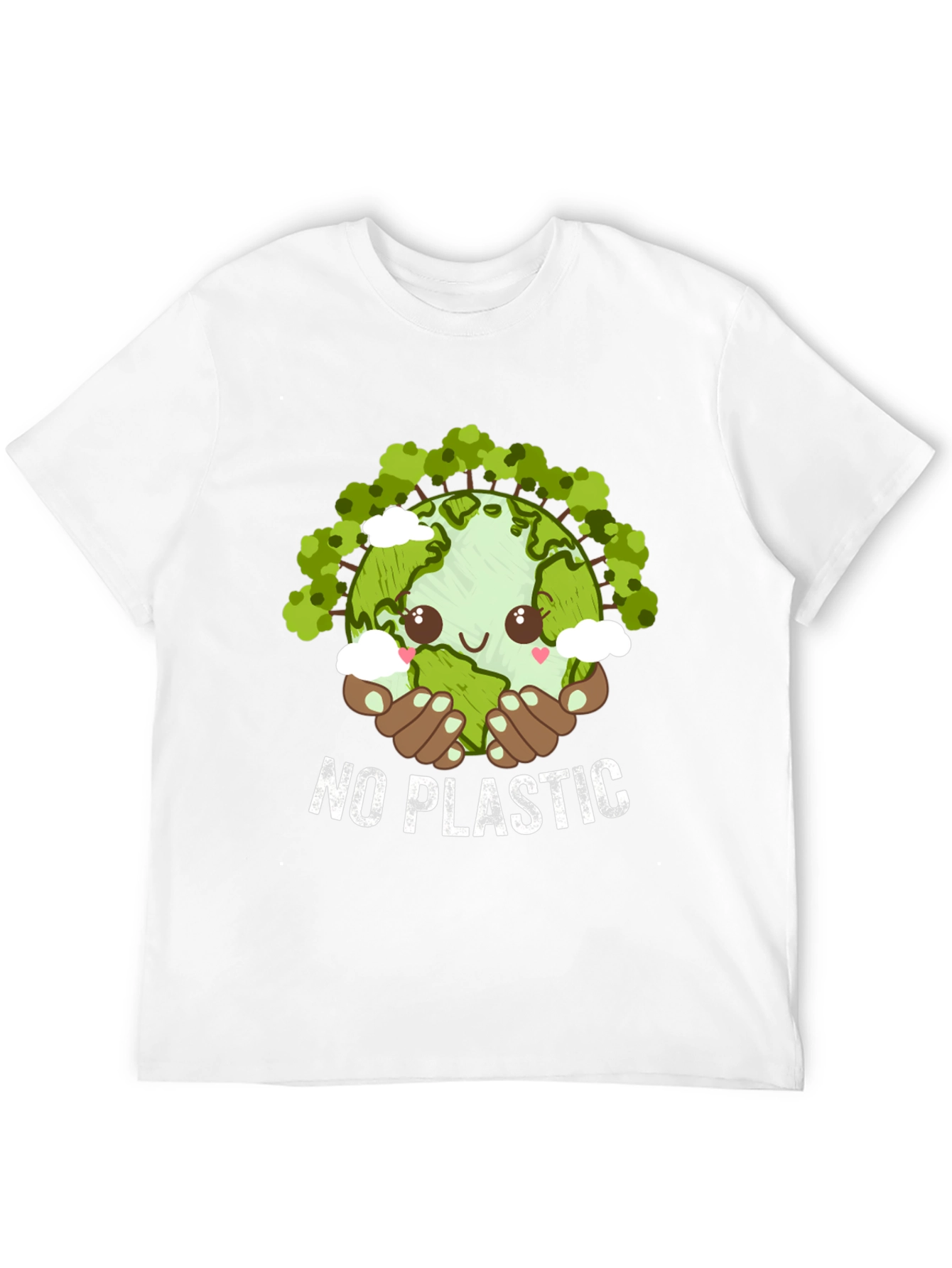 Eco-Friendly No Plastic Graphic T-Shirt