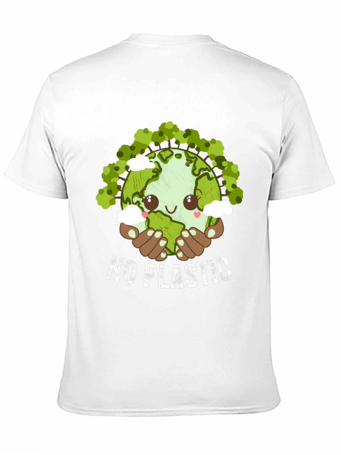 Eco-Friendly No Plastic Graphic T-Shirt