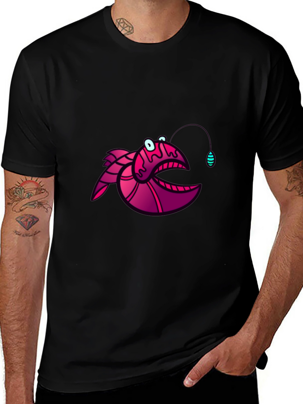 Angler Fish Graphic Tee - Unique Design