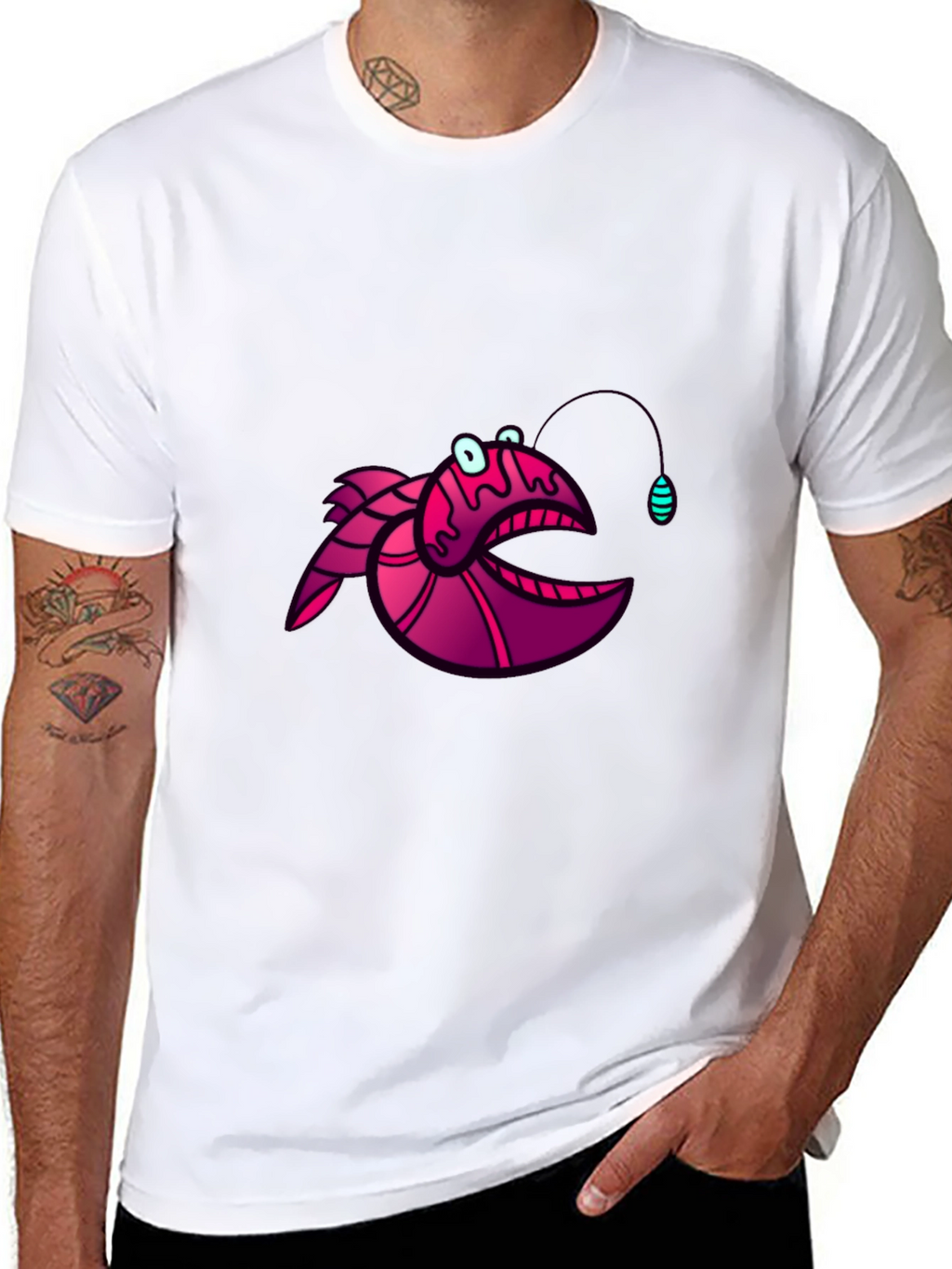Angler Fish Graphic Tee - Unique Design
