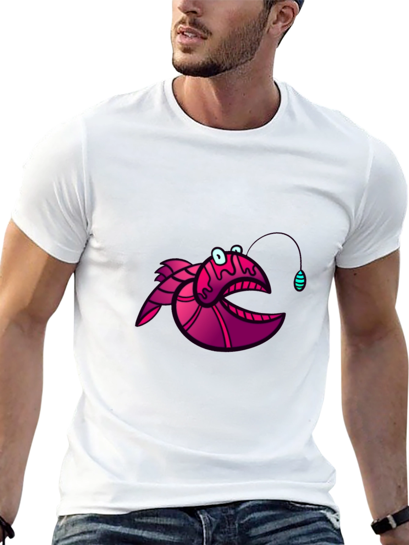 Angler Fish Graphic Tee - Unique Design