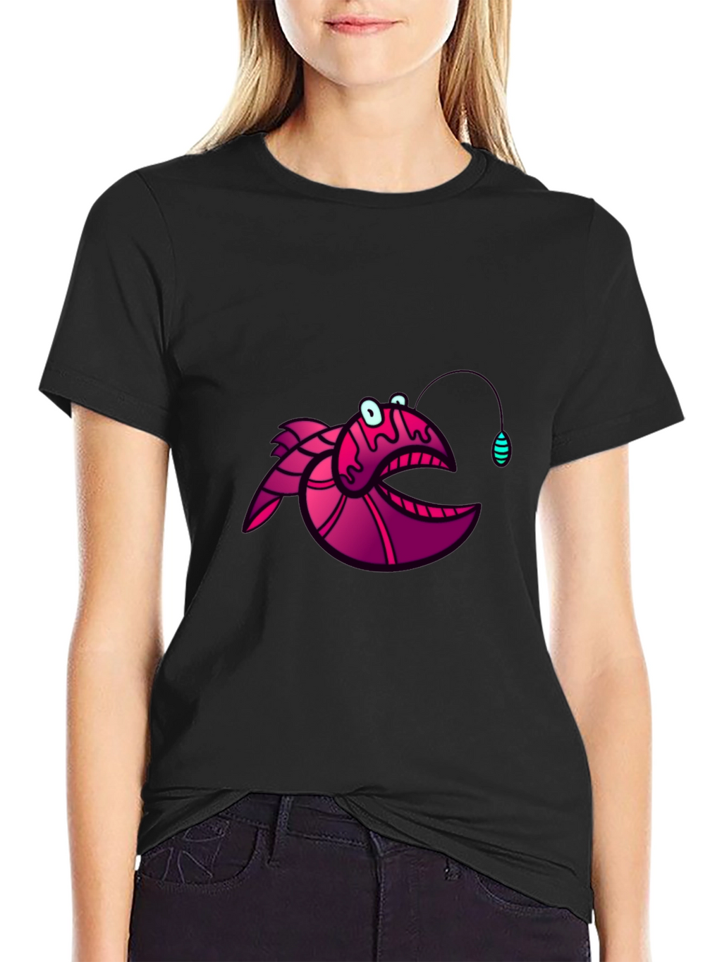 Angler Fish Graphic Tee - Unique Design