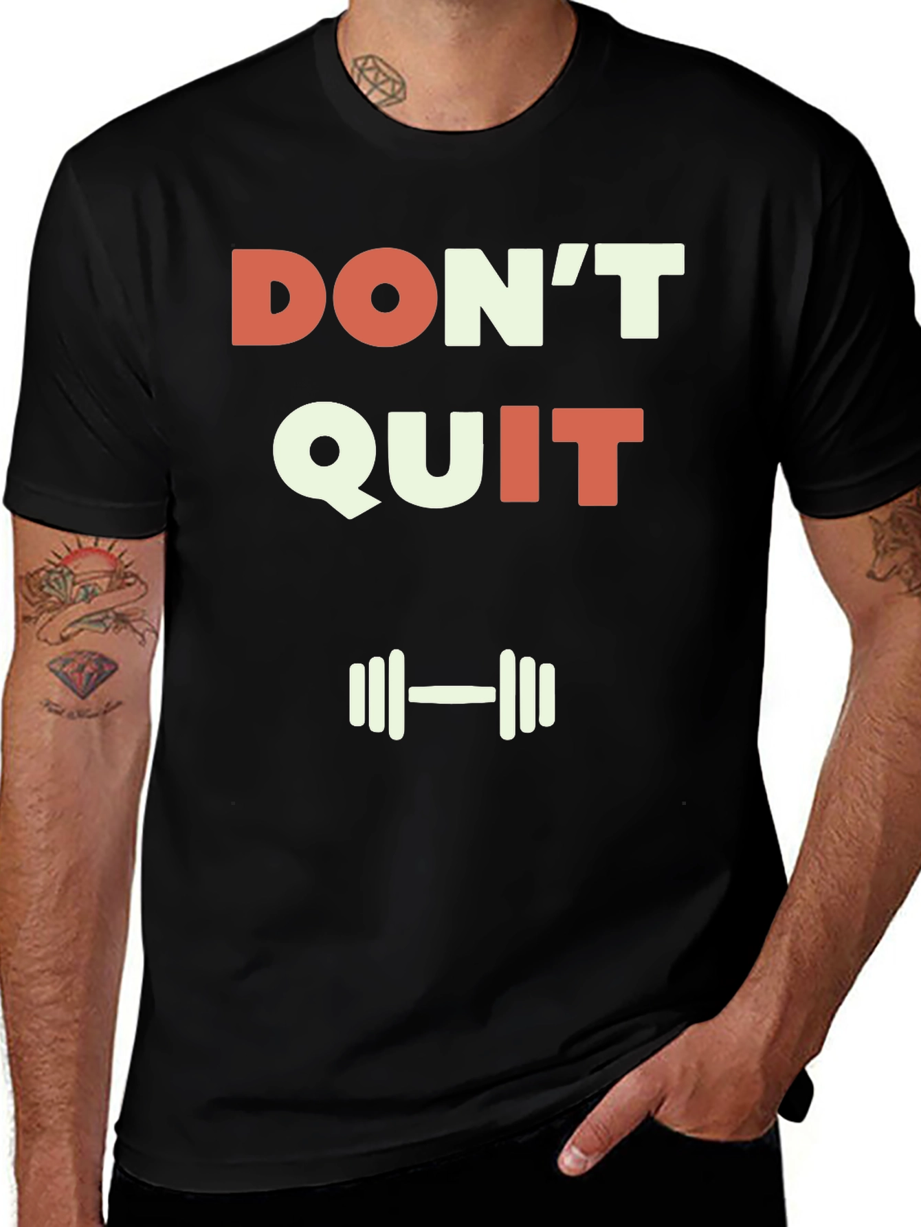 Dont Quit Graphic T-Shirt - Motivational Gym Tee