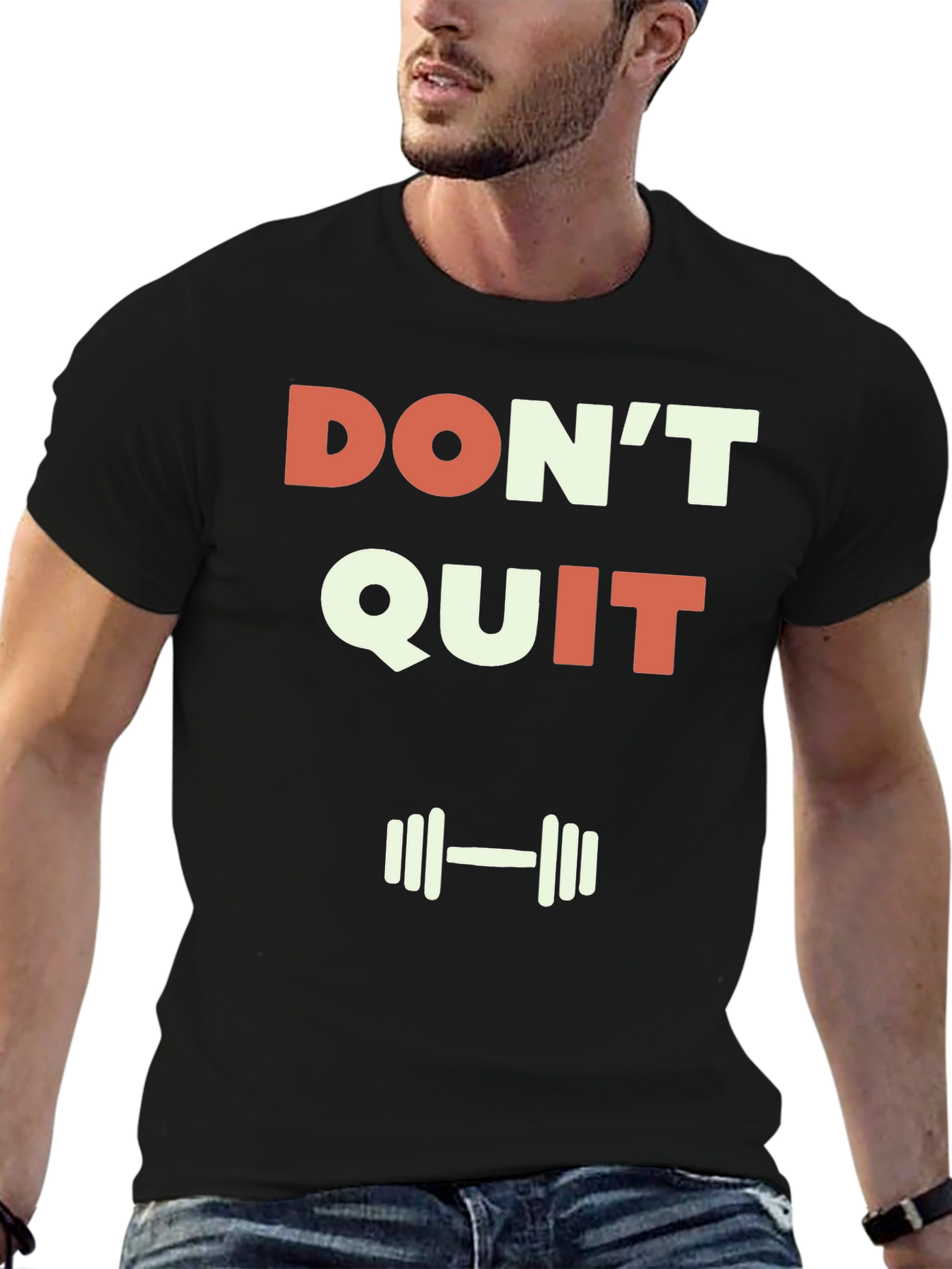 Dont Quit Graphic T-Shirt - Motivational Gym Tee