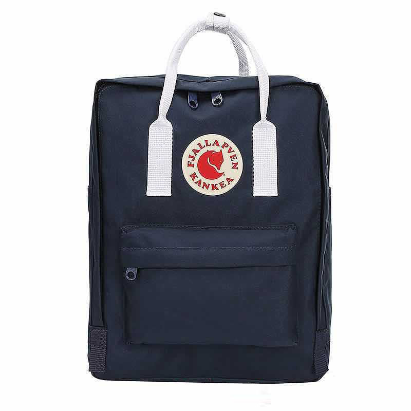 Fjallraven Kanken Mini Navy Blue with White Stripe
